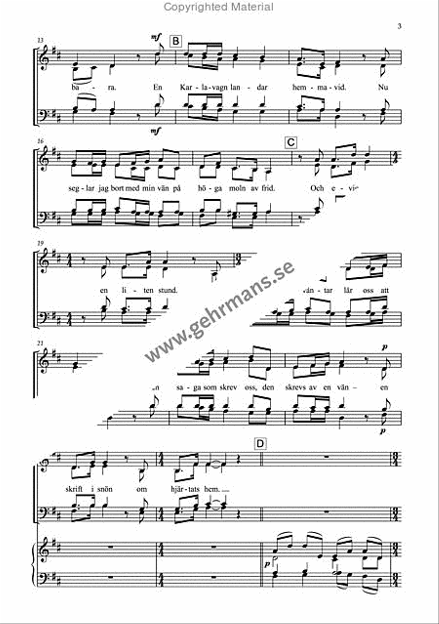 En skrift i snon En skrift i snon 4-Part scores gallery preview page 3