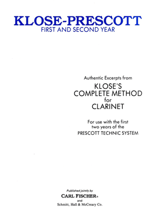 Book cover for Authentic Excerpts From Klose's Complete Method For Clarinet