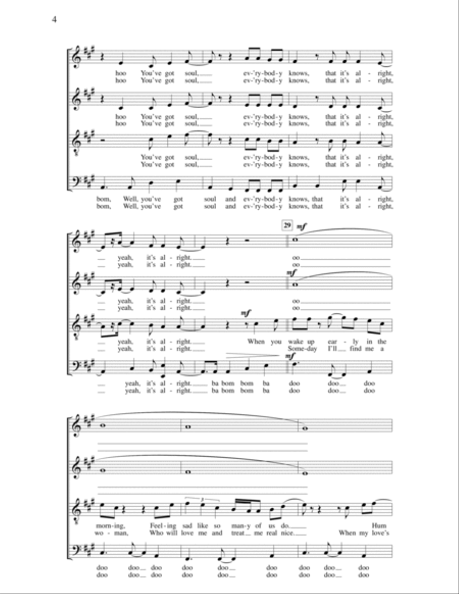 It's Alright 4-Part scores gallery preview page 4