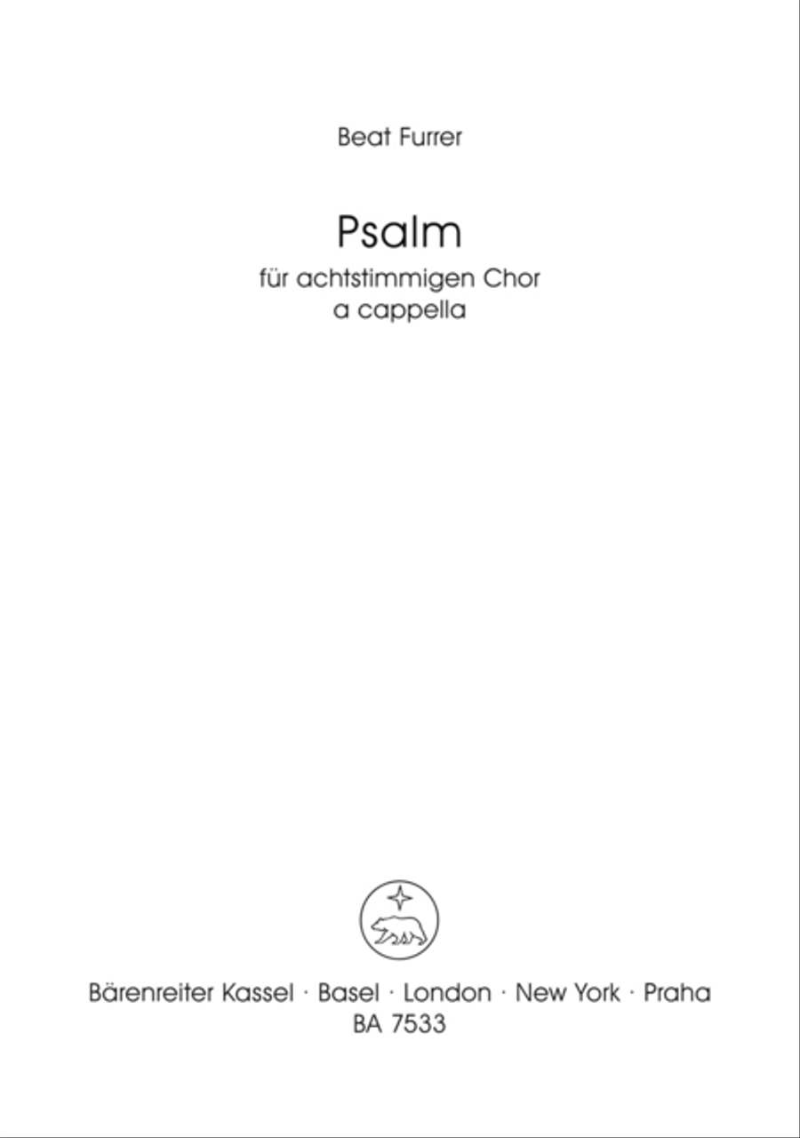 Psalm für achtstimmigen Chor a cappella (1997) SSAATTBB scores gallery preview page 1