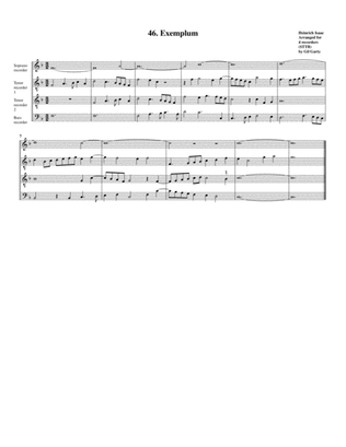 46. Exemplum (arrangement for 4 recorders)