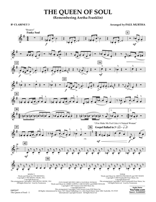 The Queen Of Soul (arr. Paul Murtha)- Conductor Score (Full Score) - Bb Clarinet 3