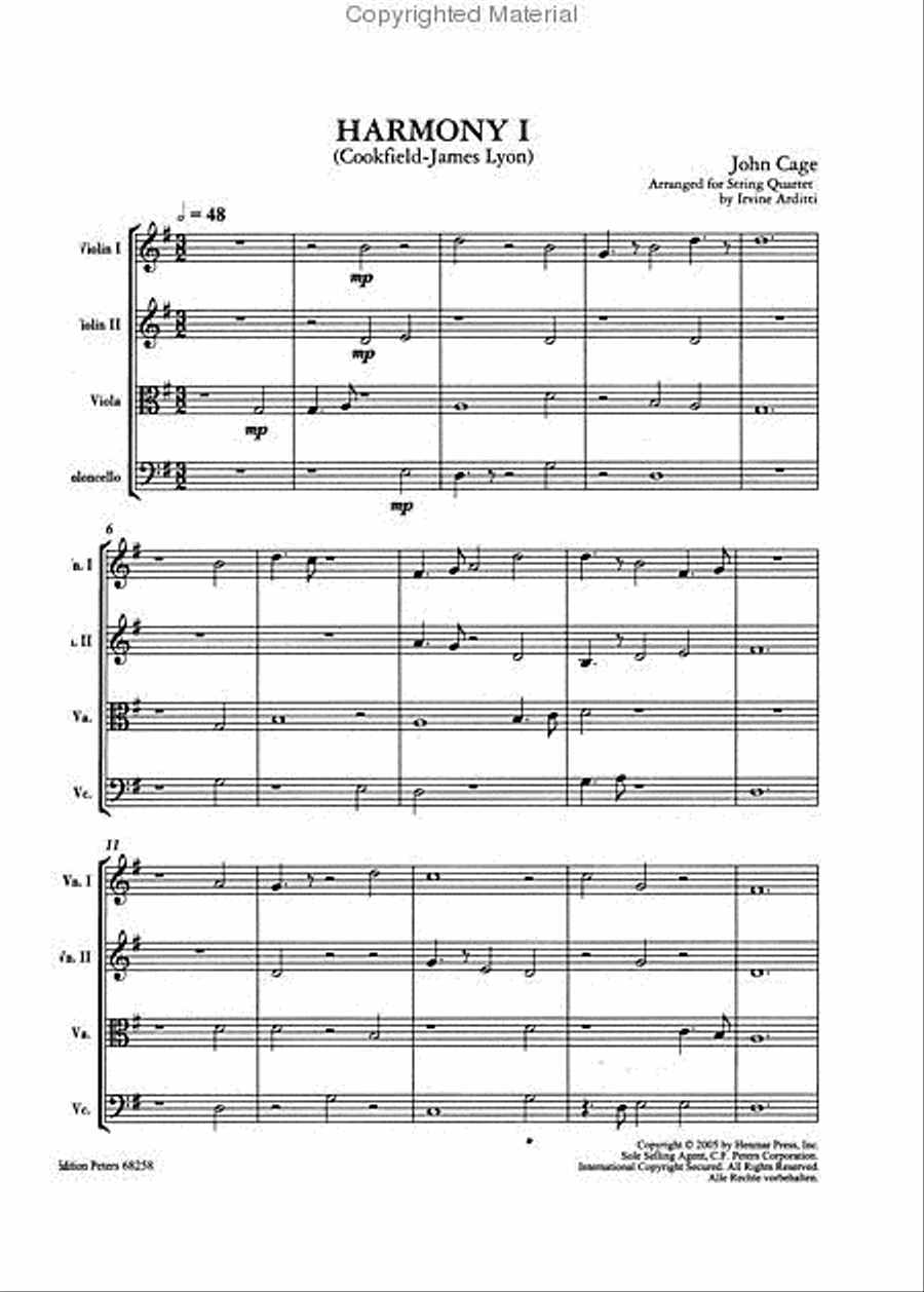 44 Harmonies from Apartment House 1776 String Quartet scores gallery preview page 2