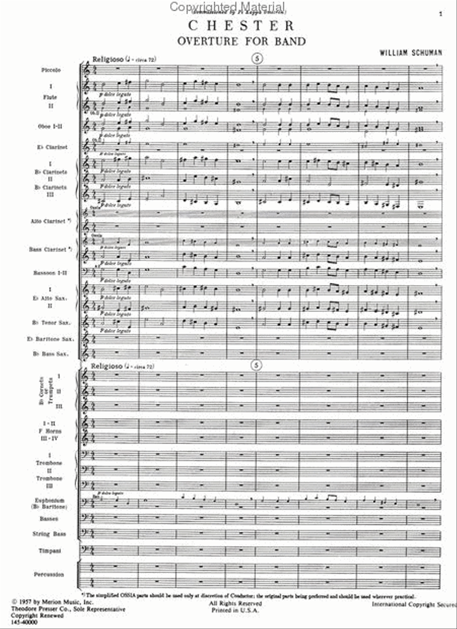 Chester Overture for Band Concert Band scores gallery preview page 2