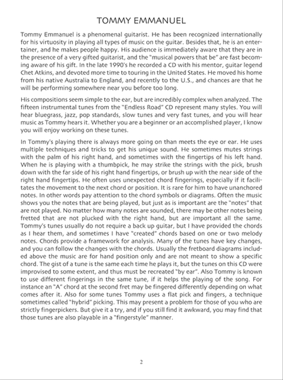 Endless Road - Tommy Emmanuel Acoustic Guitar scores gallery preview page 3