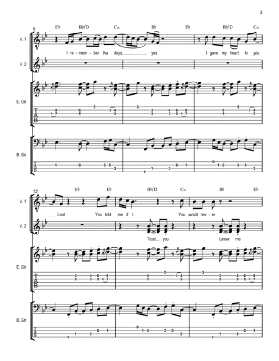 I Believe Guitar Tablature scores gallery preview page 3