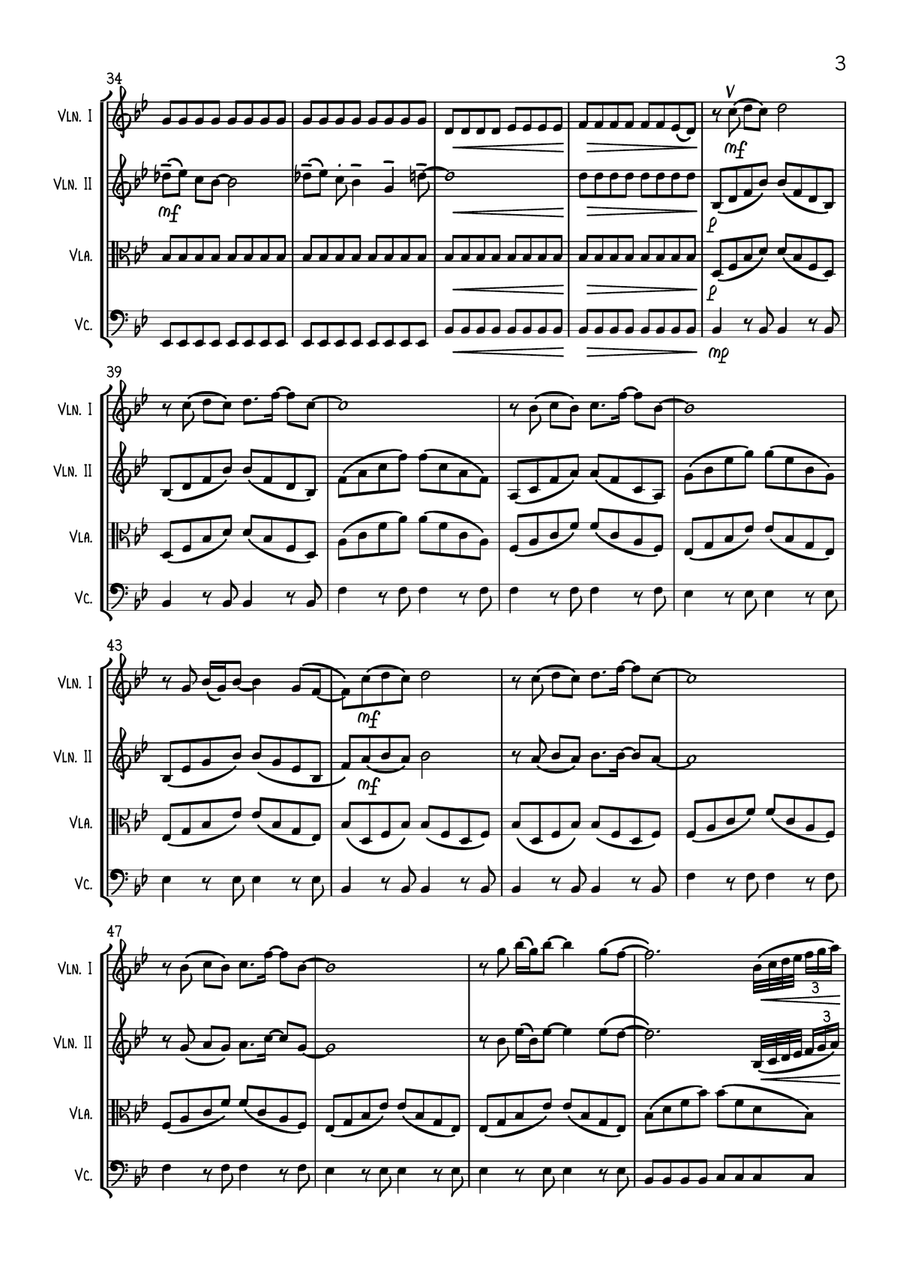 Yellow String Quartet scores gallery preview page 3