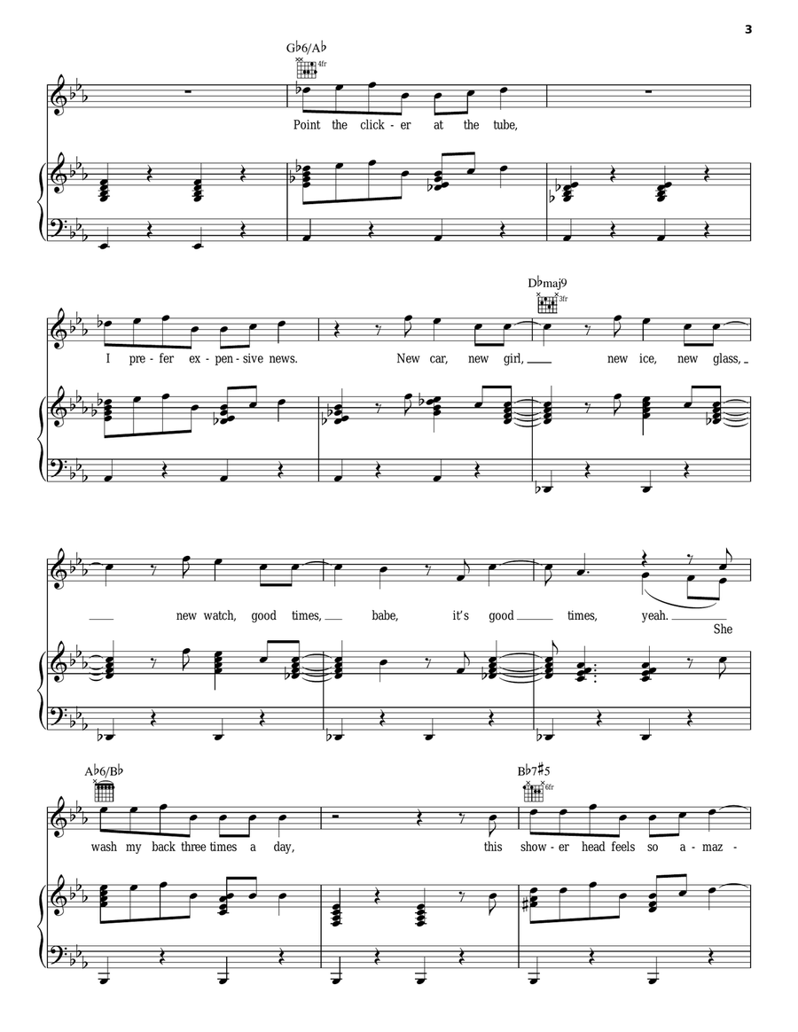 Super Rich Kids Piano, Vocal, Guitar scores gallery preview page 3