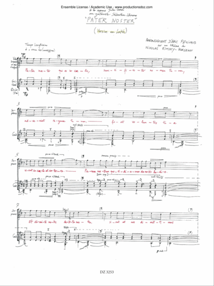 Pater Noster Classical Guitar scores gallery preview page 6
