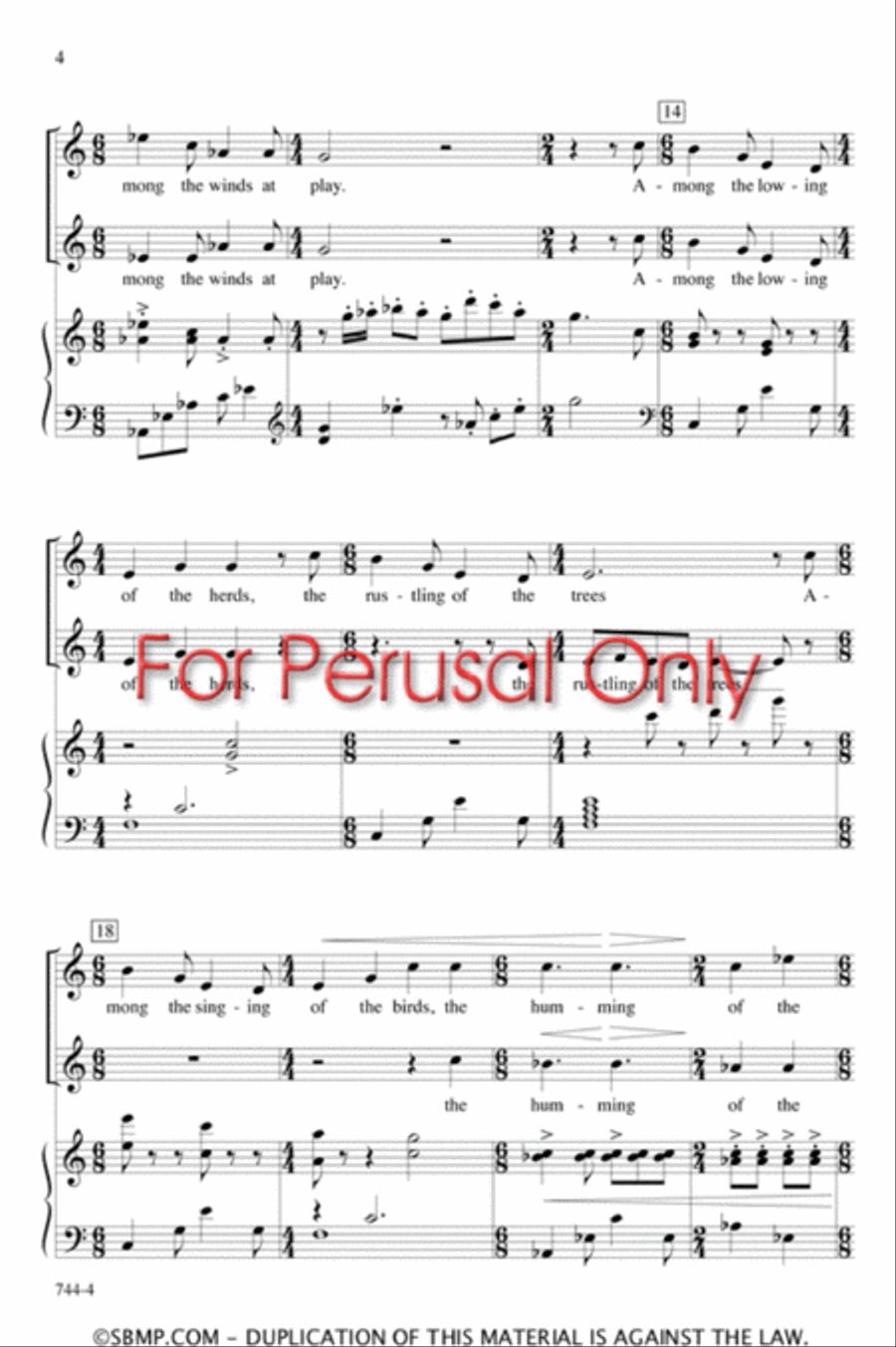 Out in the Fields - SA Octavo SA scores gallery preview page 3