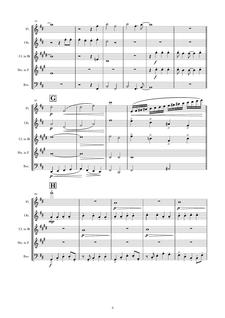 Another Day Of Sun Woodwind Quintet scores gallery preview page 6