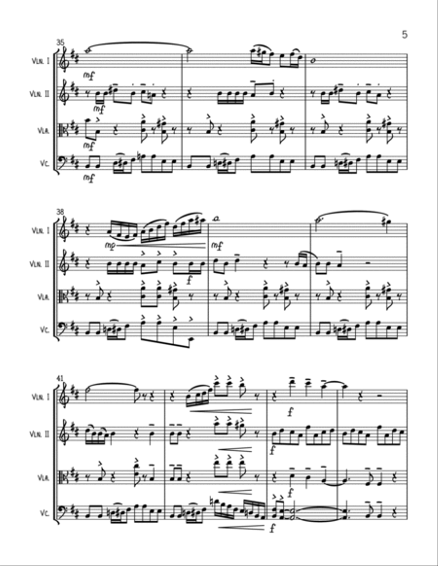 Ghostbusters String Quartet scores gallery preview page 5