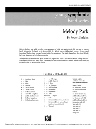 Book cover for Melody Park: Score