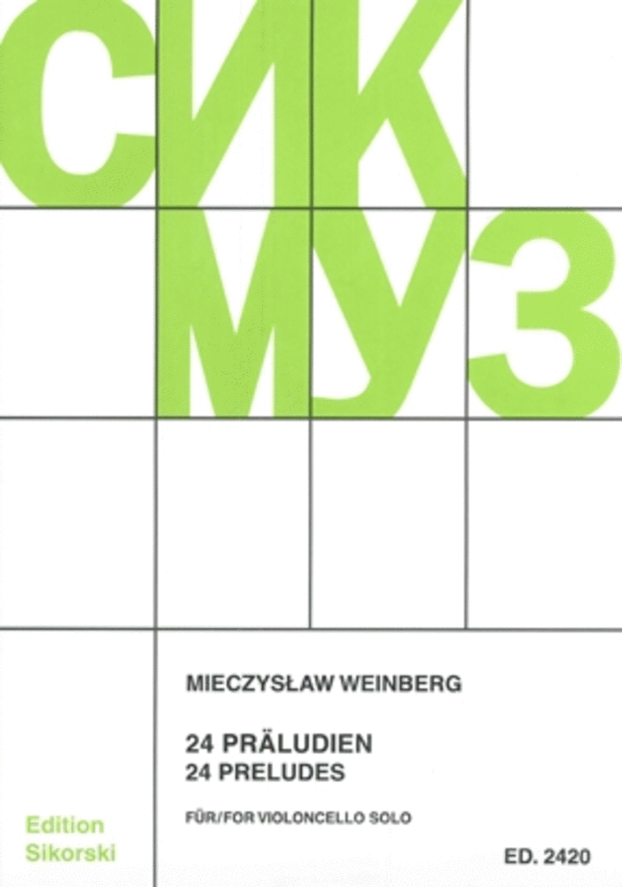 Mieczyslaw Weinberg – 24 Preludes Cello Solo scores gallery preview page 1