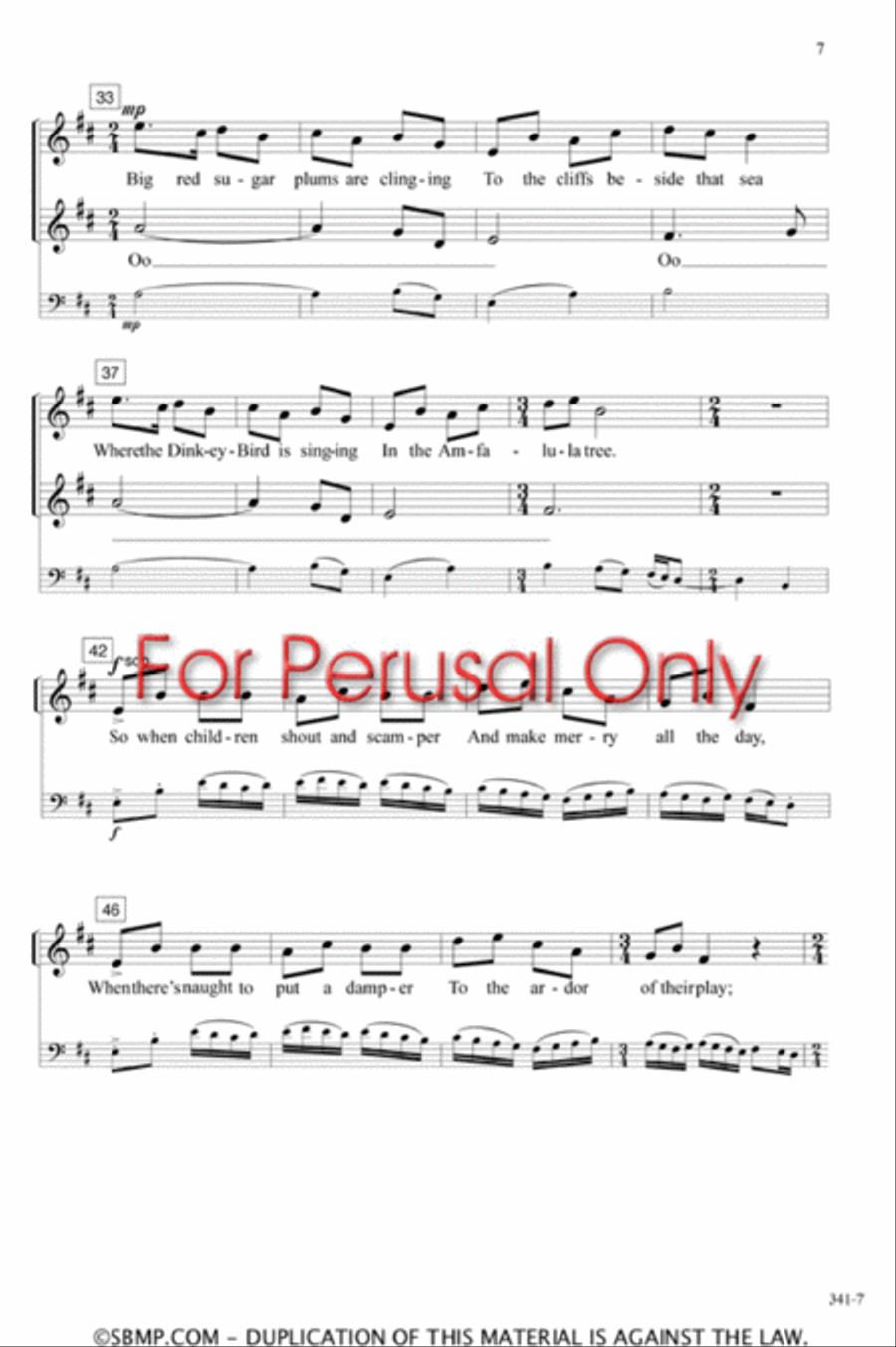 The Wind and the Amfalula Tree - SA Octavo SA scores gallery preview page 6