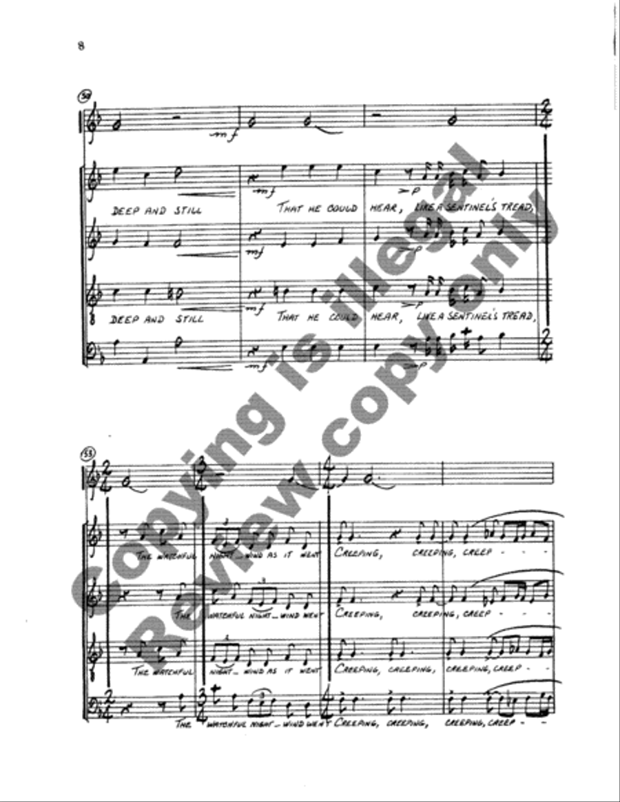 Paul Revere's Ride 4-Part scores gallery preview page 33