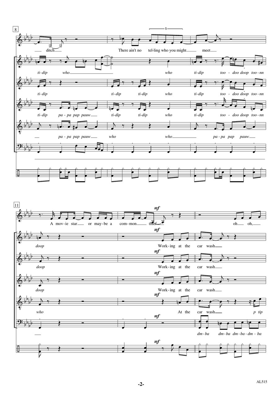 Car Wash Choir scores gallery preview page 2