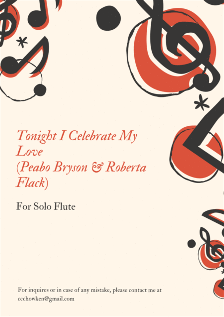 Tonight, I Celebrate My Love Flute Solo scores gallery preview page 1