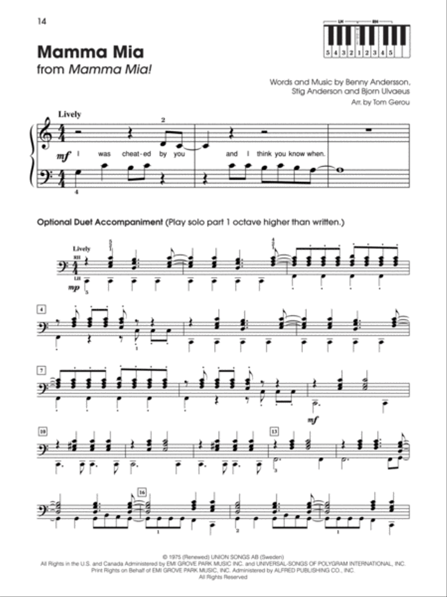 5 Finger Movie Heroines 5 Finger Movie Heroines Easy Piano scores gallery preview page 3