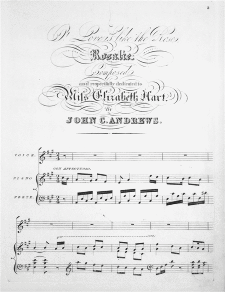 O Love is Like the Rose, Rosalie Voice scores gallery preview page 2