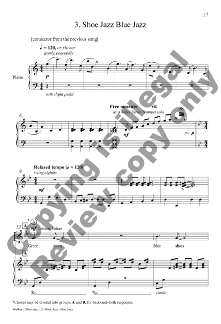 Shoe Jazz (Choral Score) Shoe Jazz (Choral Score) 2-Part scores gallery preview page 18