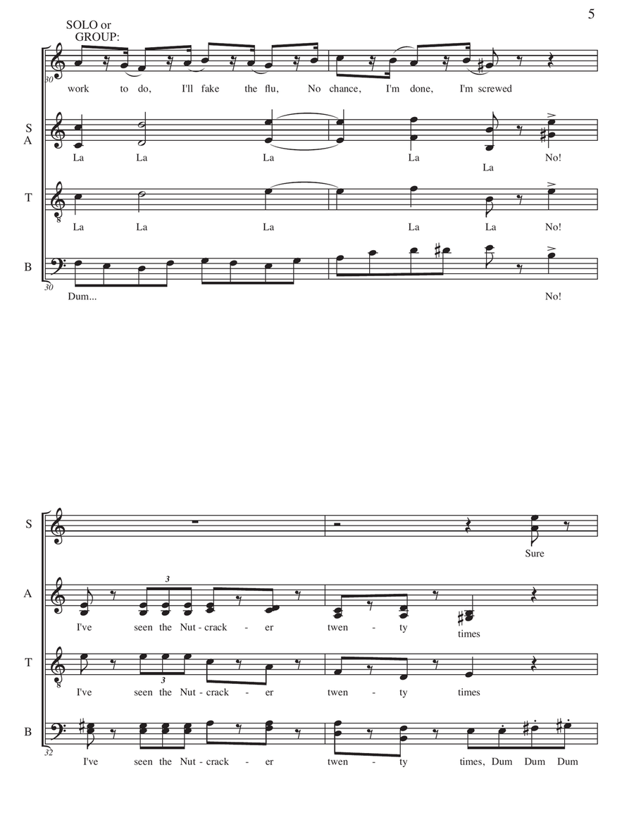 Nutcracker (as performed by Straight No Chaser) - SATB 4-Part scores gallery preview page 6