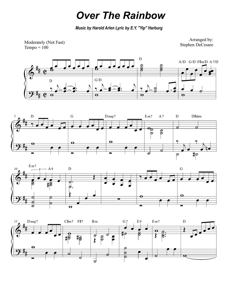 Over The Rainbow (from The Wizard Of Oz) Clarinet Solo scores gallery preview page 6