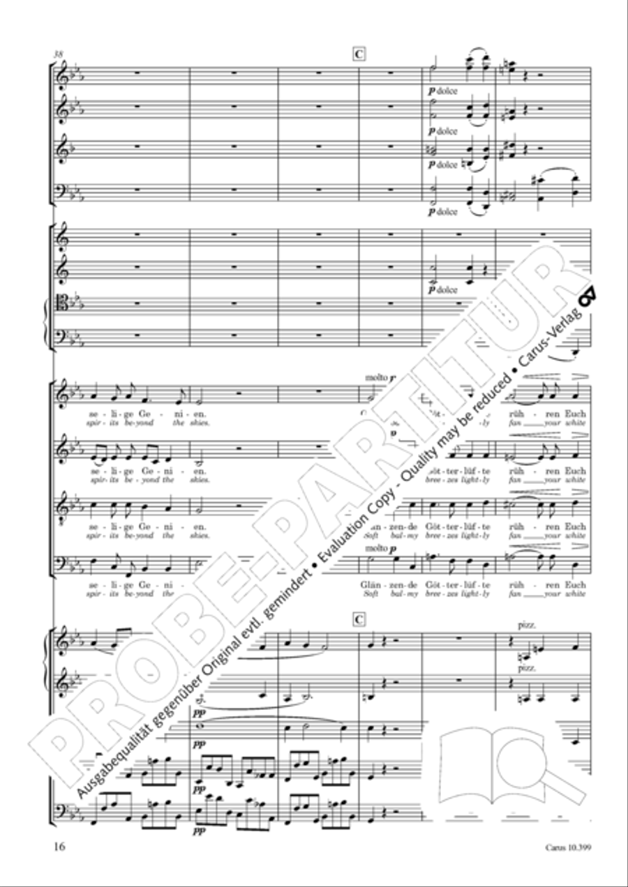 Schicksalslied, Op. 54 4-Part scores gallery preview page 17