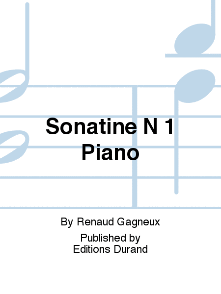 Sonatine N 1 Piano