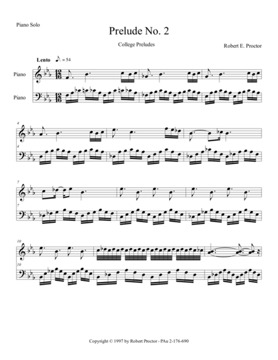 Prelude No. 2 for Piano