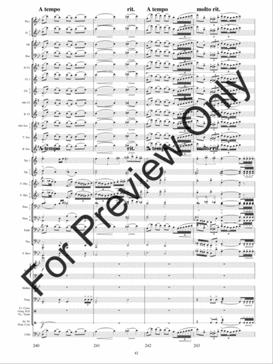 Festival Variations Concert Band scores gallery preview page 45