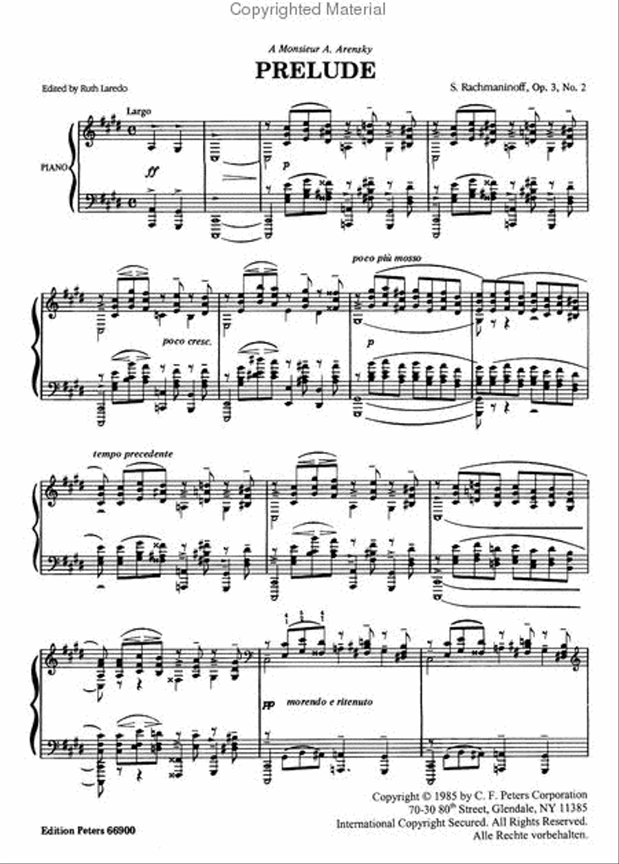 Preludes: Op.3 No.2 in c# minor & Op.23 Piano scores gallery preview page 2