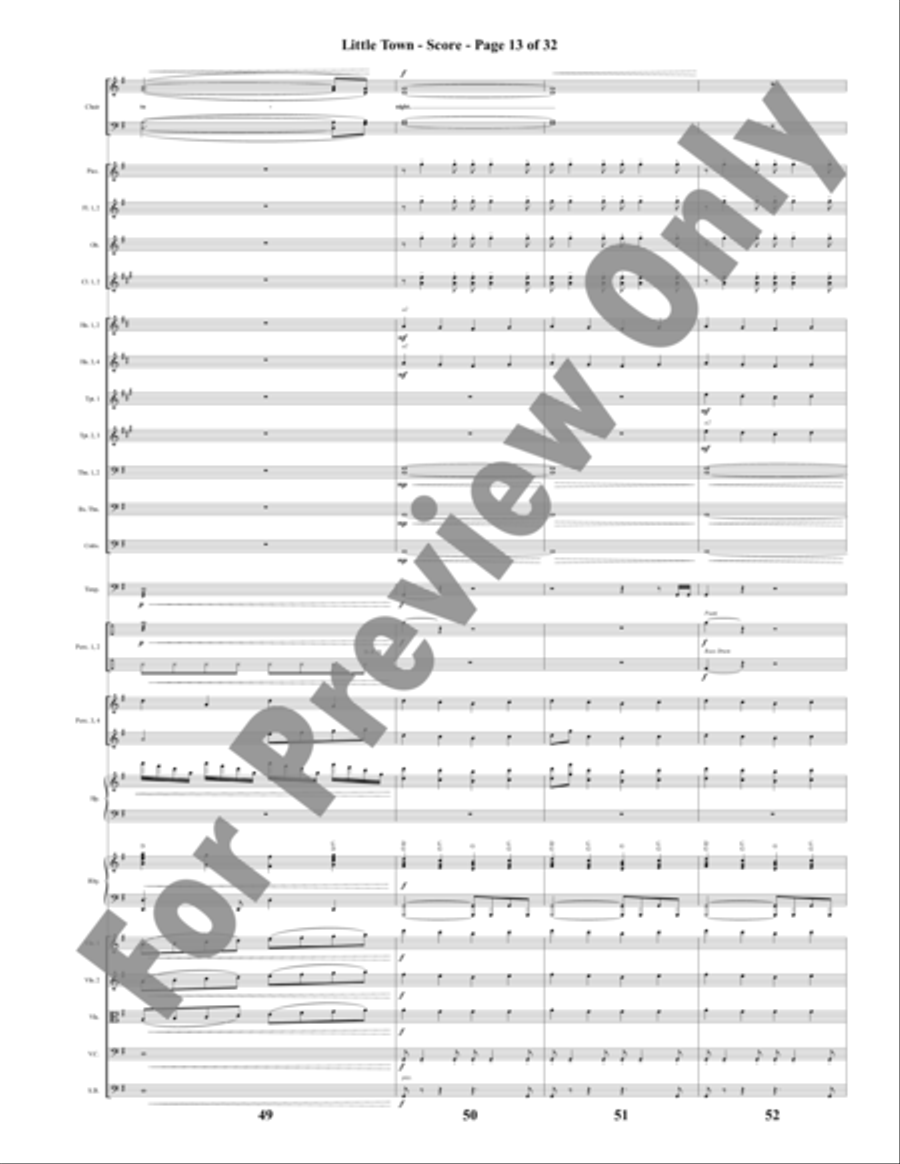 Little Town - Orchestration Little Town - Orchestration Choir scores gallery preview page 14