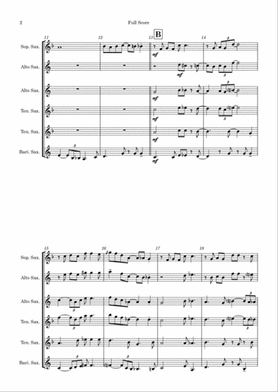 Ain't Misbehavin' Saxophone Quintet scores gallery preview page 3
