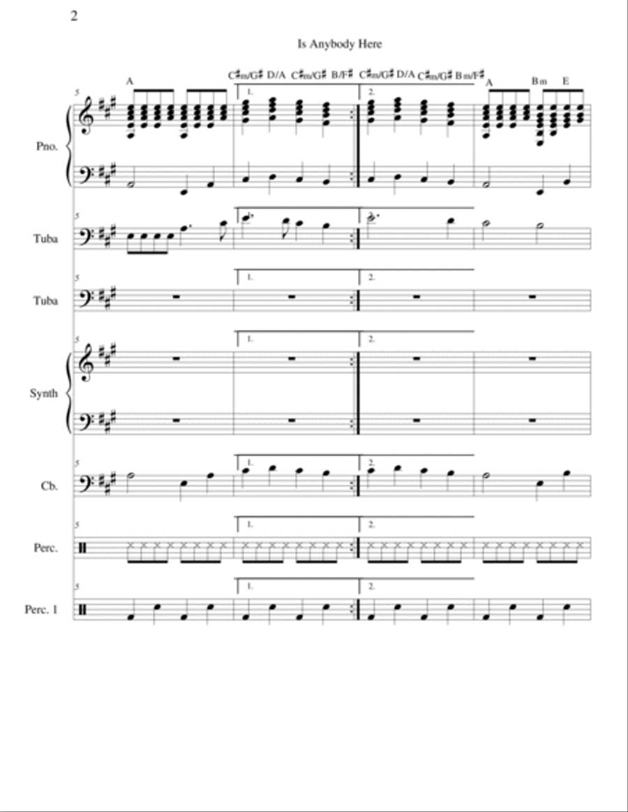 Is Anybody There Tuba scores gallery preview page 2