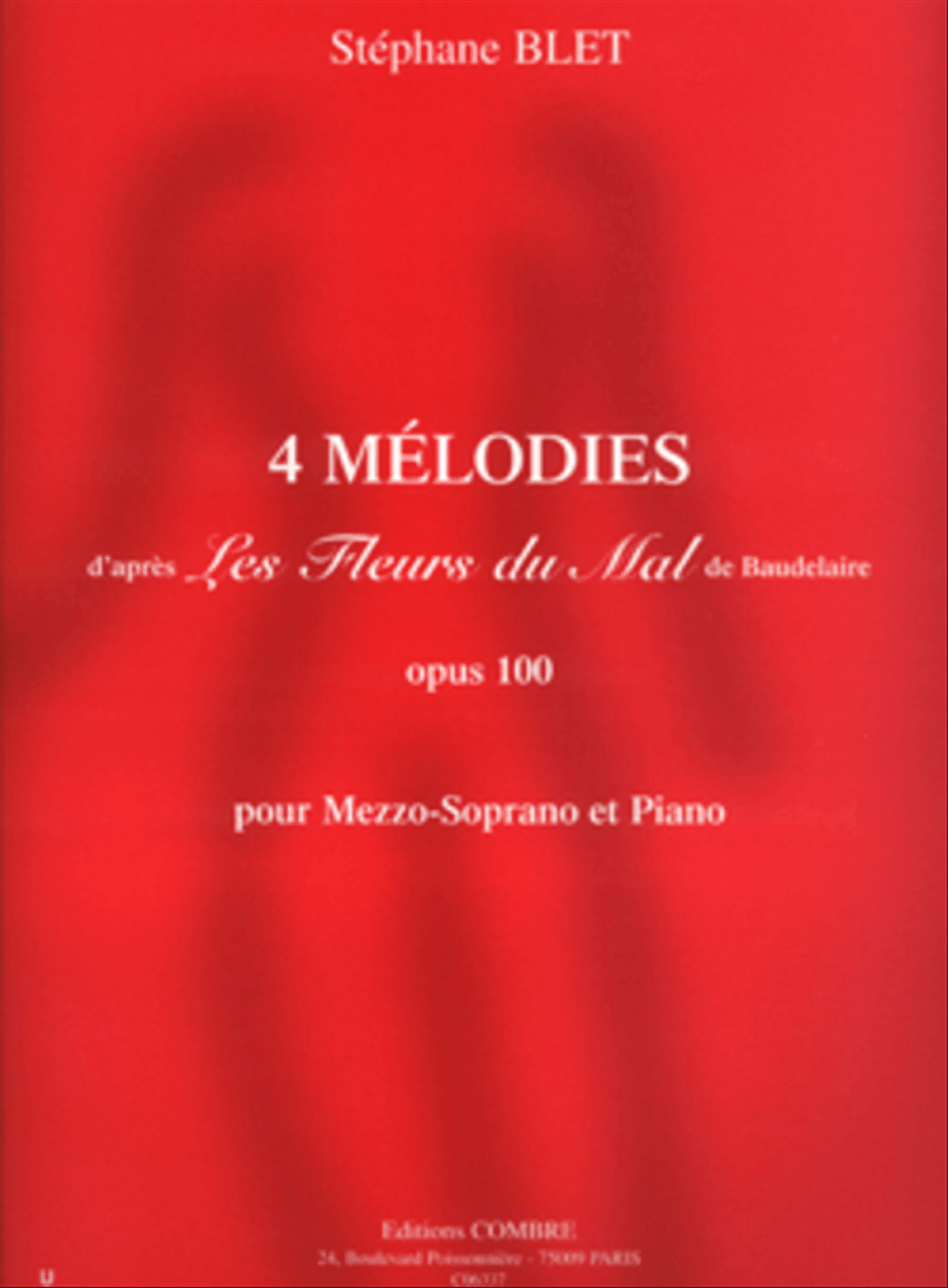 Melodies (4) Op. 100 d'apres les Fleurs du mal de Baudelaire Voice Solo scores gallery preview page 1