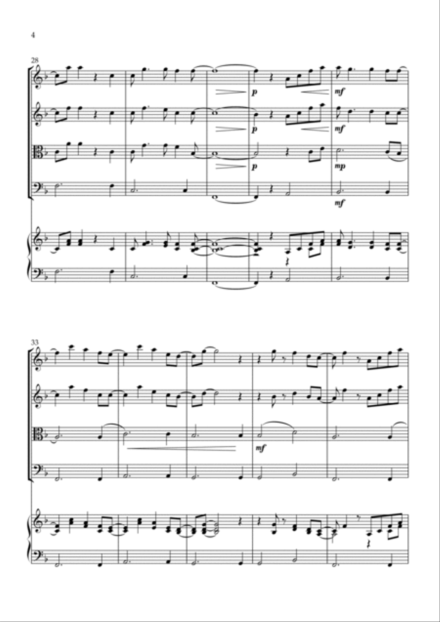 Slipping Through My Fingers String Quartet scores gallery preview page 4