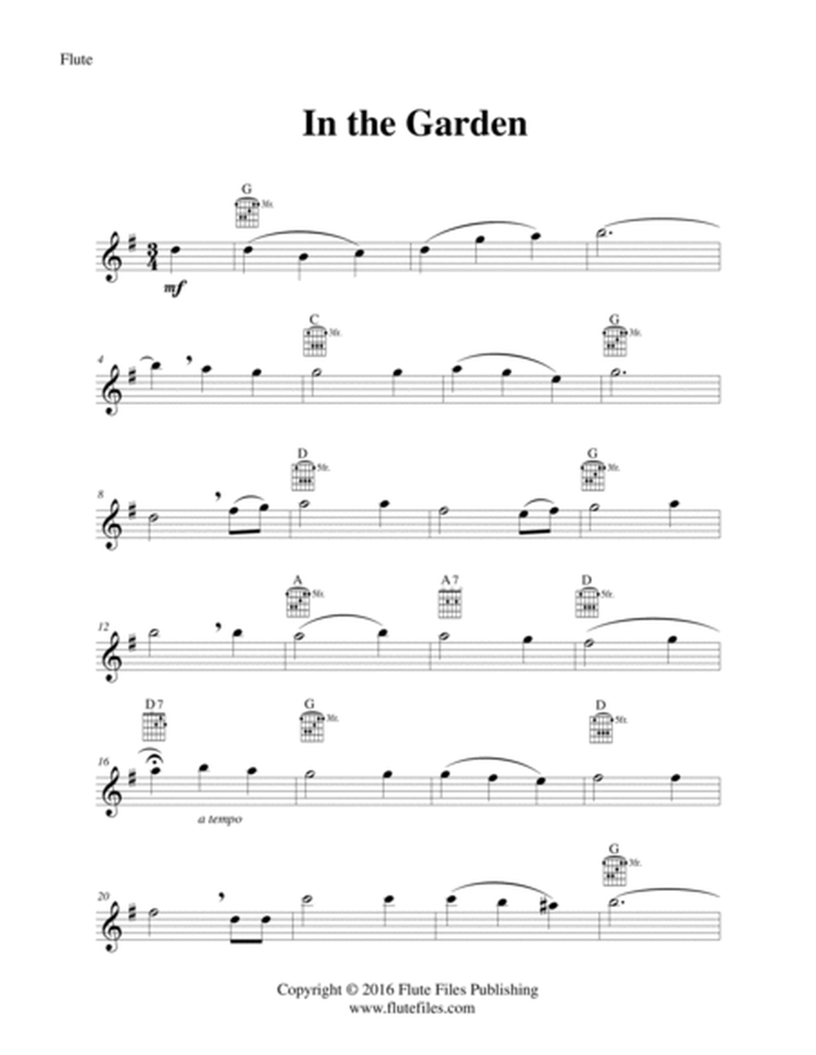 In the Garden - Flute Solo with Guitar Chords image number null