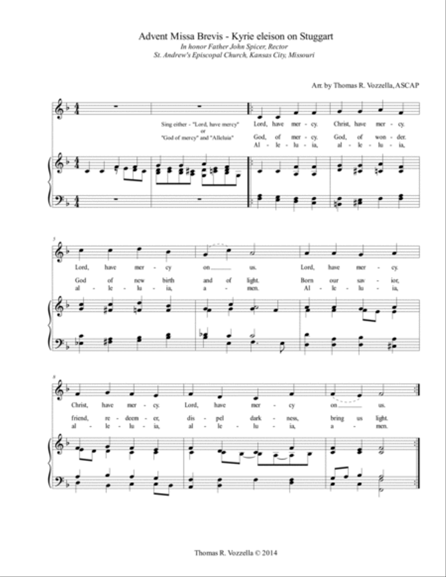 Advent Mass Unison Choir scores gallery preview page 3