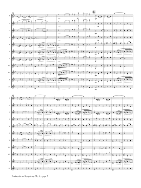 Furiant from Symphony No. 6 for Flute Orchestra
