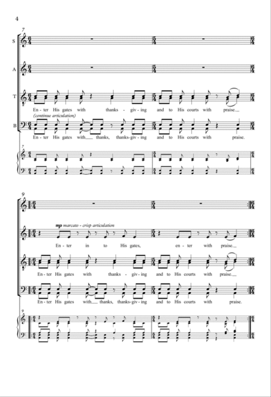Enter His Gates Divisi scores gallery preview page 2