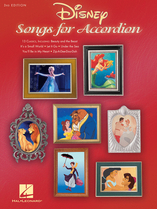 Book cover for Disney Songs for Accordion – 3rd Edition
