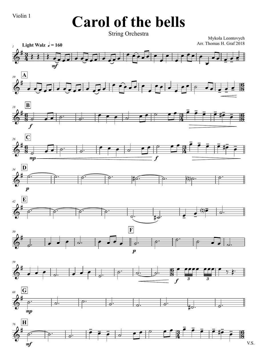 Carol of the Bells - Pentatonix style - String Orchestra String Orchestra scores gallery preview page 6