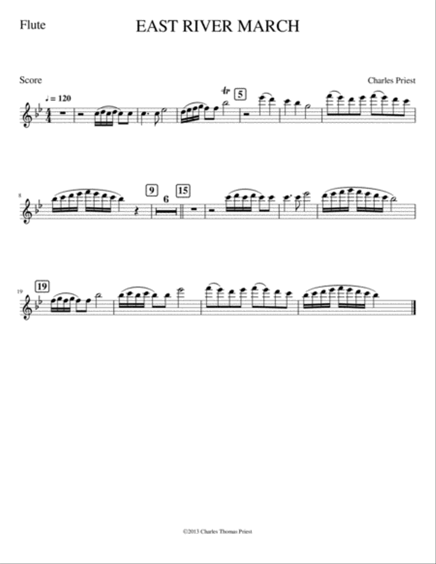 East River March East River March Marching Band scores gallery preview page 4