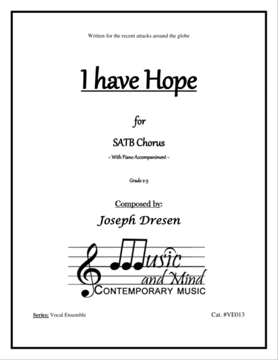 I Have Hope 4-Part scores gallery preview page 1