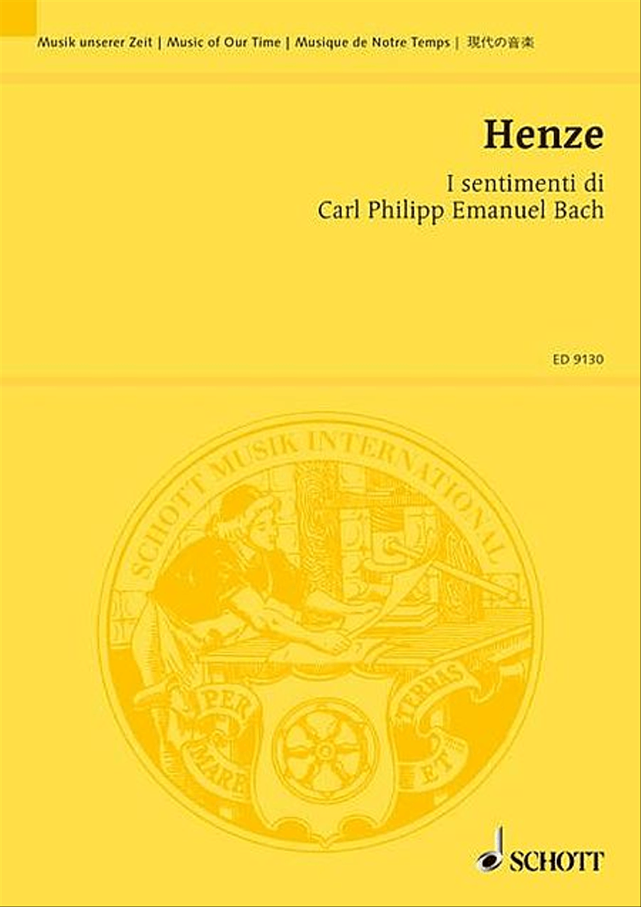 Henze Hw I Sentimenti Di Cpe Bach (ep) String Orchestra scores gallery preview page 1