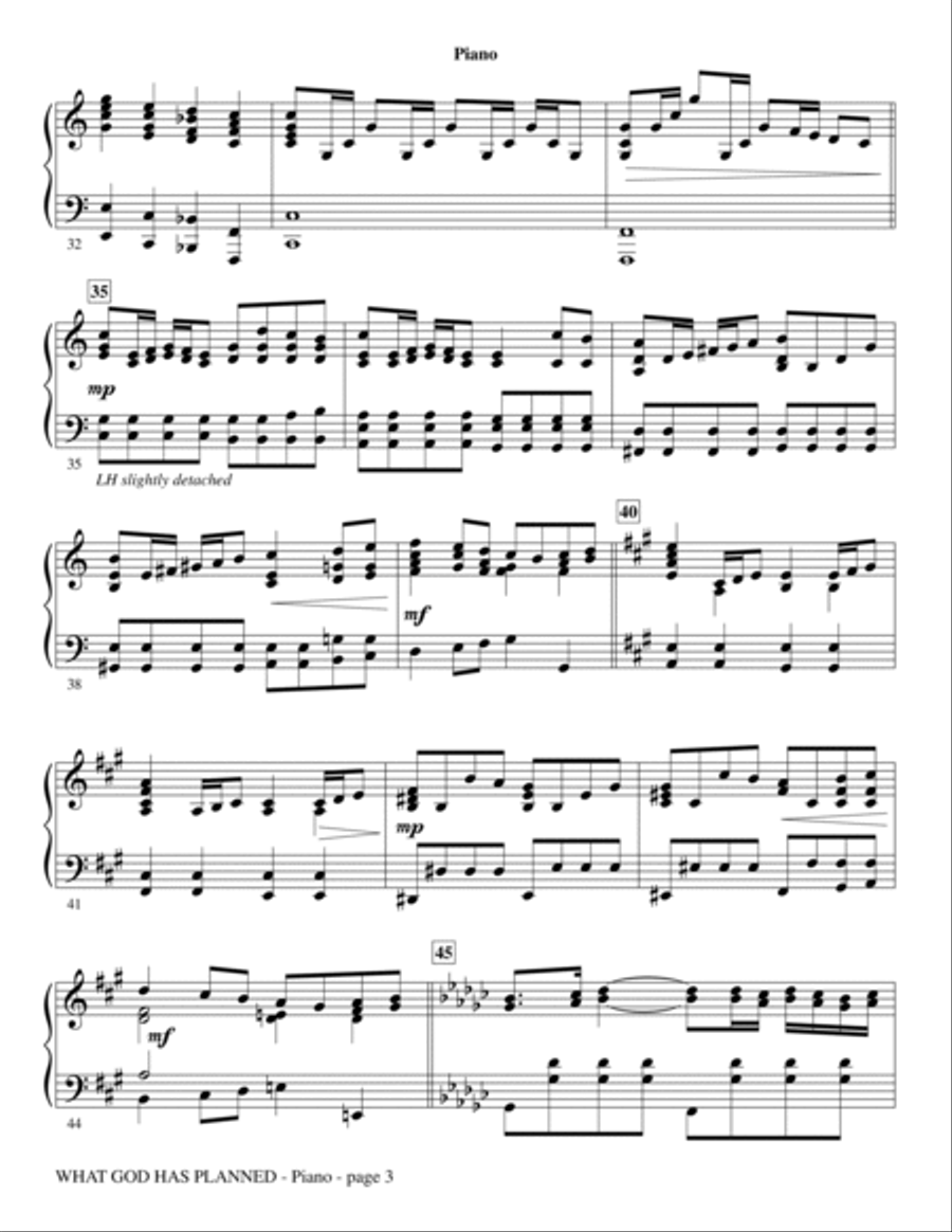 What God Has Planned - Piano Choir scores gallery preview page 3