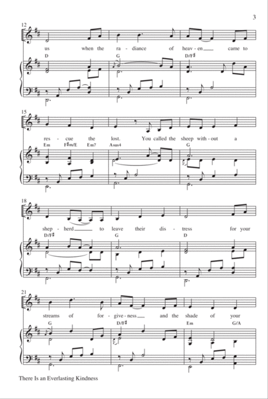 There Is an Everlasting Kindness (The Compassion Hymn) 4-Part scores gallery preview page 4