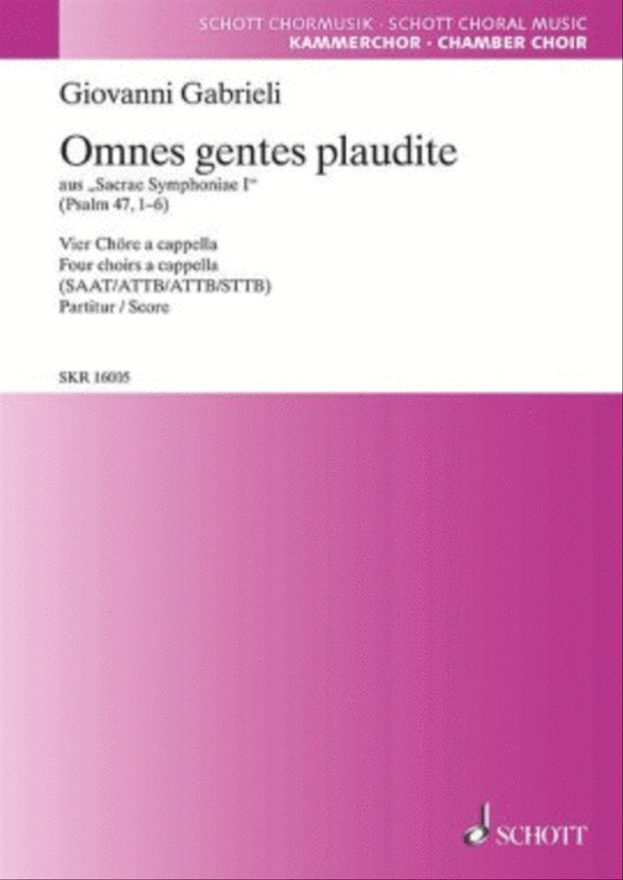 Omnes gentes plaudite Omnes gentes plaudite Mixed Choir scores gallery preview page 1