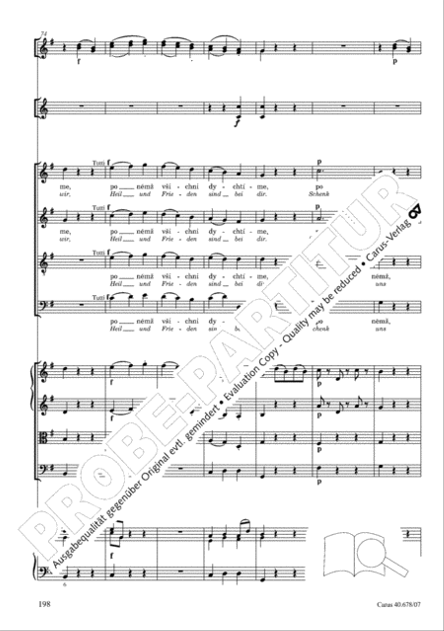 Missa pastoralis bohemica 4-Part scores gallery preview page 211